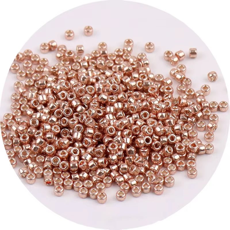 720PCS 2 mm Metallic Glass Seed Beads – DIY Jewelry Making Beads for Bracelets & Necklaces