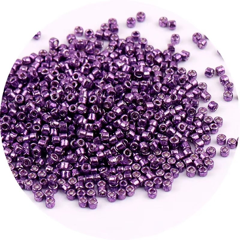 720PCS 2 mm Metallic Glass Seed Beads – DIY Jewelry Making Beads for Bracelets & Necklaces