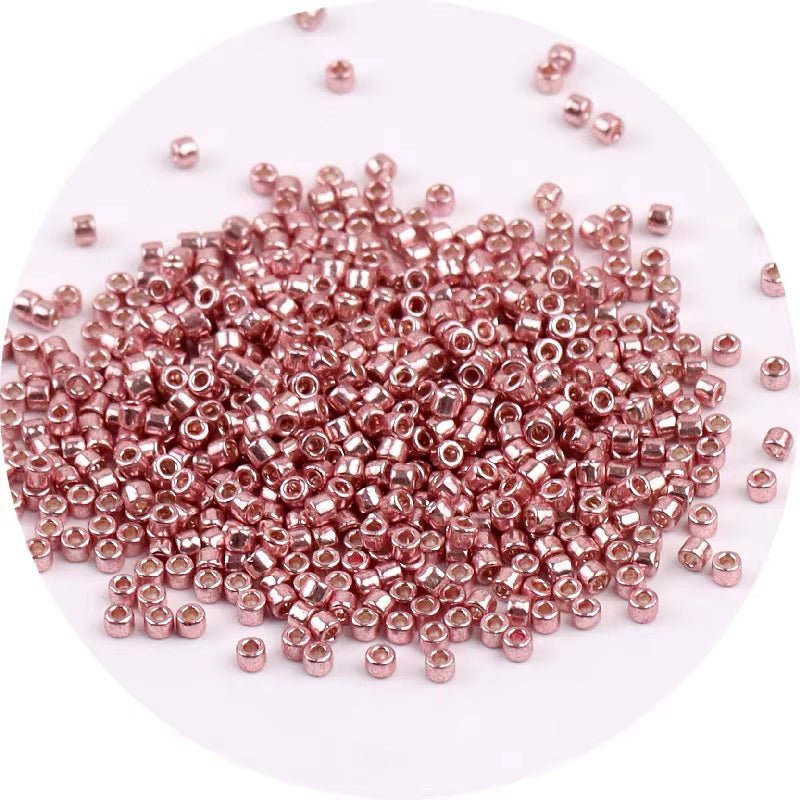 720PCS 2 mm Metallic Glass Seed Beads – DIY Jewelry Making Beads for Bracelets & Necklaces