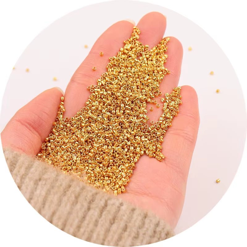 720PCS 2 mm Metallic Glass Seed Beads – DIY Jewelry Making Beads for Bracelets & Necklaces