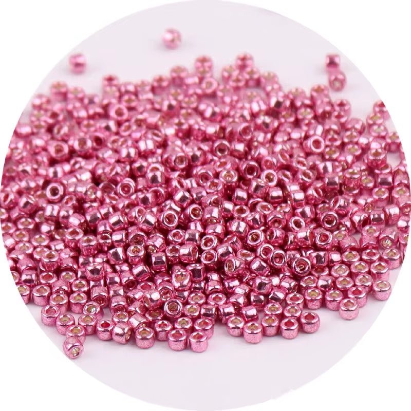 720PCS 2 mm Metallic Glass Seed Beads – DIY Jewelry Making Beads for Bracelets & Necklaces