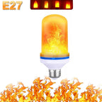 B22/E27 LED Flame Effect Bulb – 4 Modes Flickering Fire Simulation Light