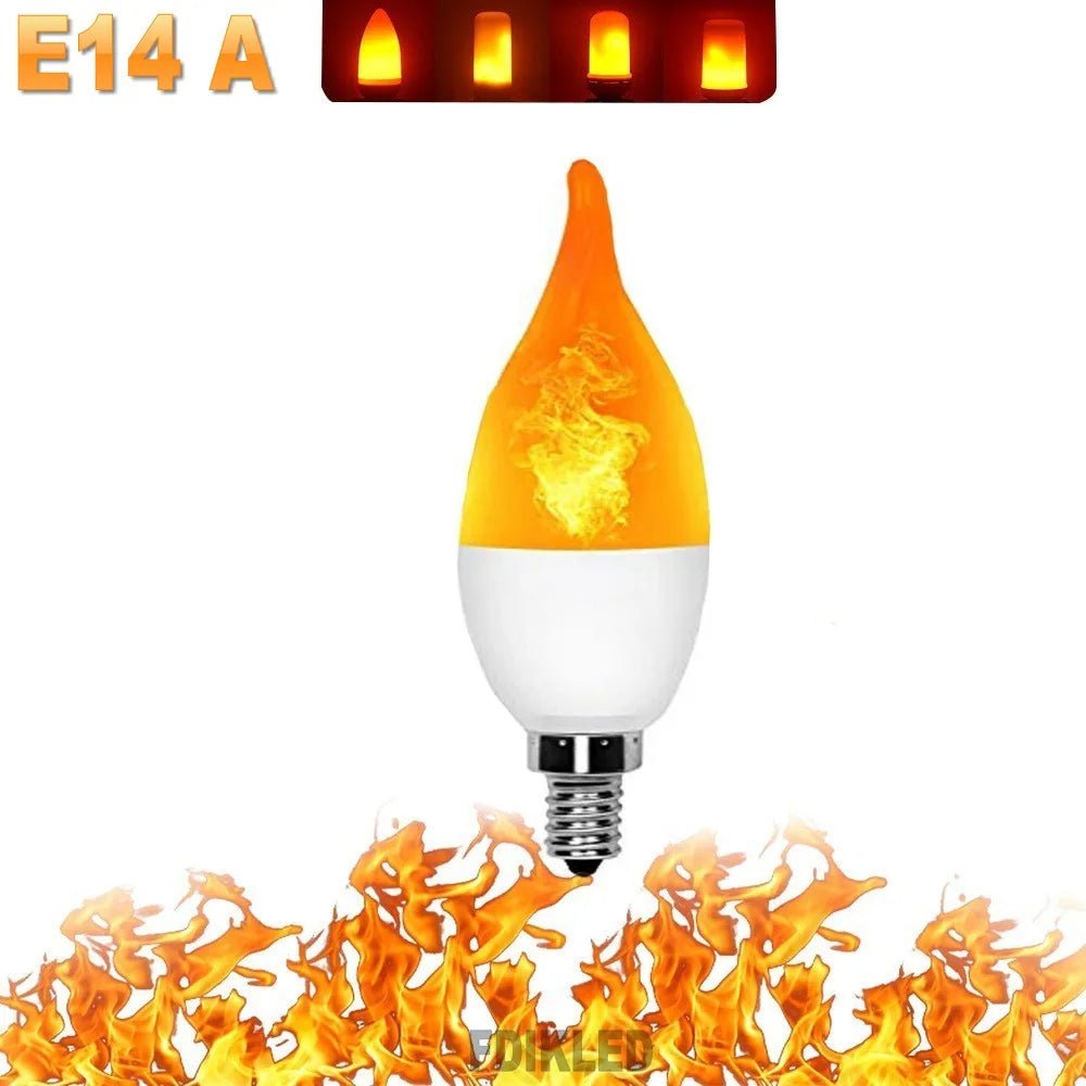 B22/E27 LED Flame Effect Bulb – 4 Modes Flickering Fire Simulation Light - VarietyVibe Shop
