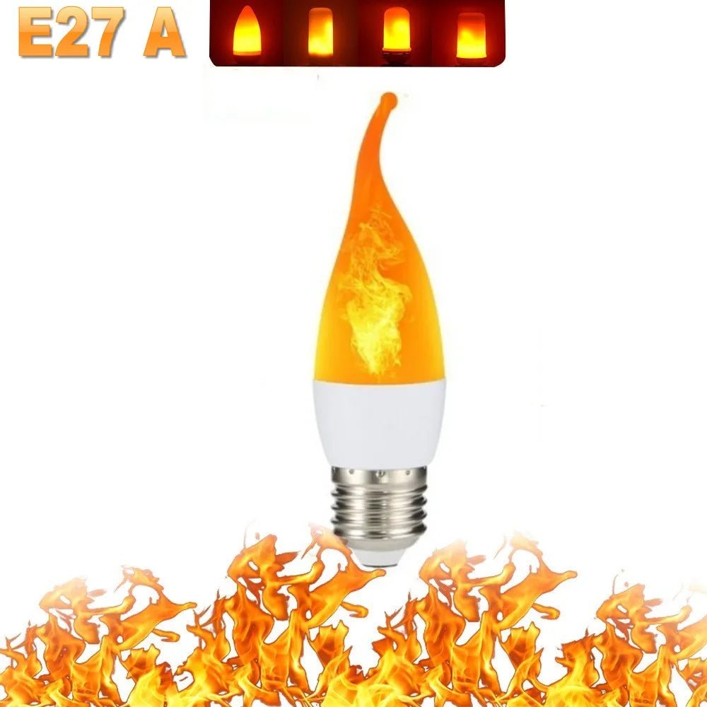 B22/E27 LED Flame Effect Bulb – 4 Modes Flickering Fire Simulation Light - VarietyVibe Shop