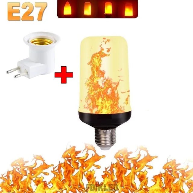 B22/E27 LED Flame Effect Bulb – 4 Modes Flickering Fire Simulation Light - VarietyVibe Shop