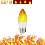 B22/E27 LED Flame Effect Bulb – 4 Modes Flickering Fire Simulation Light - VarietyVibe Shop