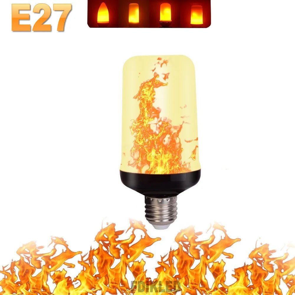 B22/E27 LED Flame Effect Bulb – 4 Modes Flickering Fire Simulation Light - VarietyVibe Shop