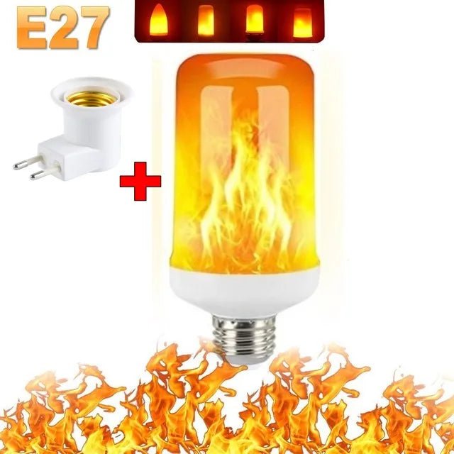 B22/E27 LED Flame Effect Bulb – 4 Modes Flickering Fire Simulation Light - VarietyVibe Shop