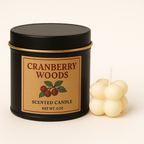 Cranberry Woods Scented Candle – Hand - Poured Soy Candle with Cranberry, Pine & Cedar | Cozy Autumn & Winter Candle Gift - VarietyVibe Shop