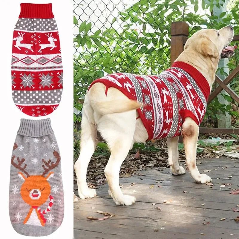 Festive Striped Dog Sweater – Medium & Large - VarietyVibe Shop