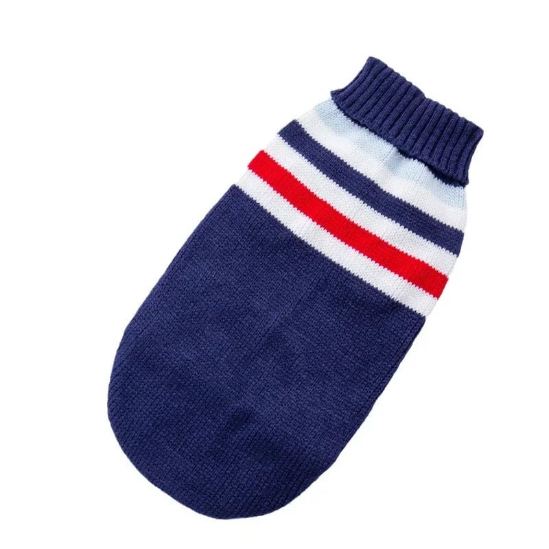 Festive Striped Dog Sweater – Medium & Large - VarietyVibe Shop