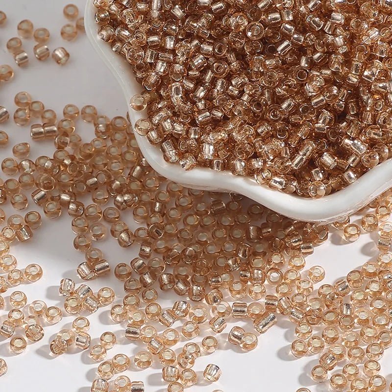 Glass Seed Beads Set – 2 mm / 3 mm / 4 mm Loose Spacer Beads for DIY Bracelets & Necklaces