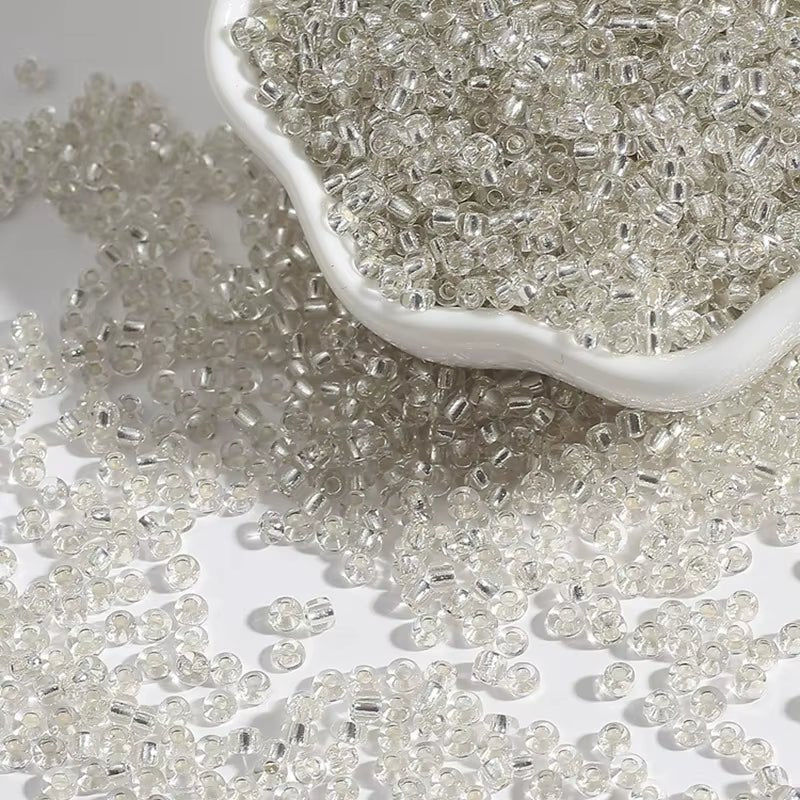 Glass Seed Beads Set – 2 mm / 3 mm / 4 mm Loose Spacer Beads for DIY Bracelets & Necklaces