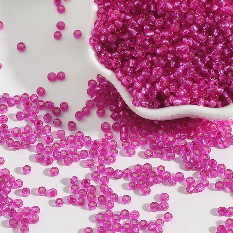 Glass Seed Beads Set – 2 mm / 3 mm / 4 mm Loose Spacer Beads for DIY Bracelets & Necklaces