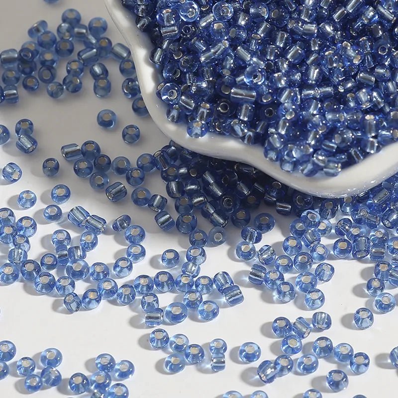 Glass Seed Beads Set – 2 mm / 3 mm / 4 mm Loose Spacer Beads for DIY Bracelets & Necklaces