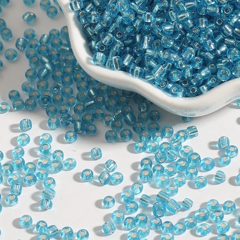 Glass Seed Beads Set – 2 mm / 3 mm / 4 mm Loose Spacer Beads for DIY Bracelets & Necklaces