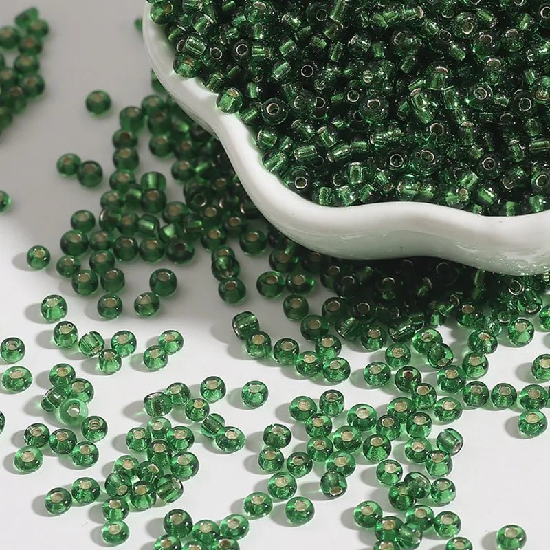 Glass Seed Beads Set – 2 mm / 3 mm / 4 mm Loose Spacer Beads for DIY Bracelets & Necklaces