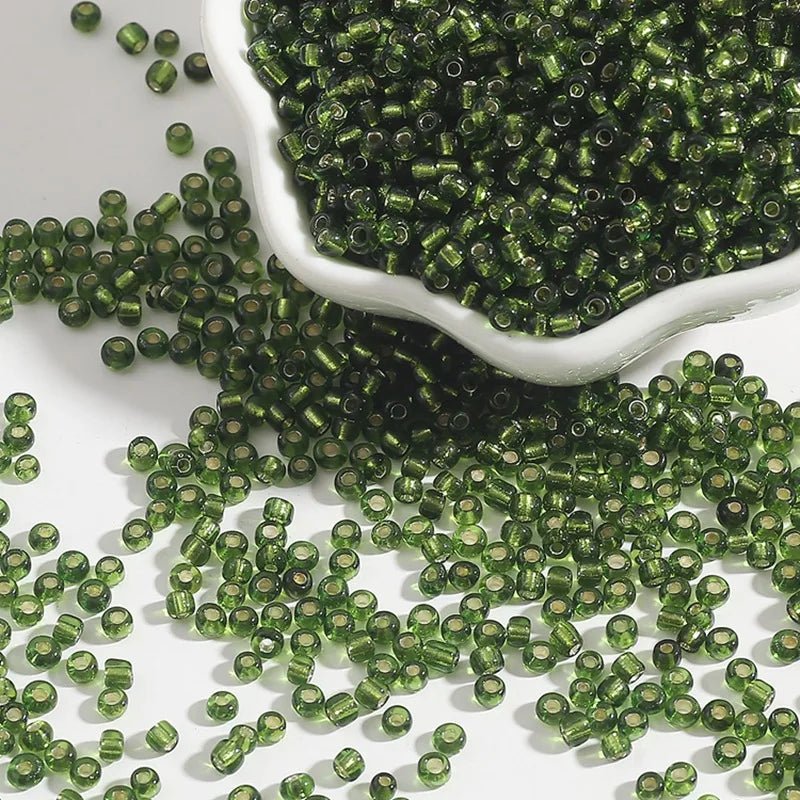 Glass Seed Beads Set – 2 mm / 3 mm / 4 mm Loose Spacer Beads for DIY Bracelets & Necklaces