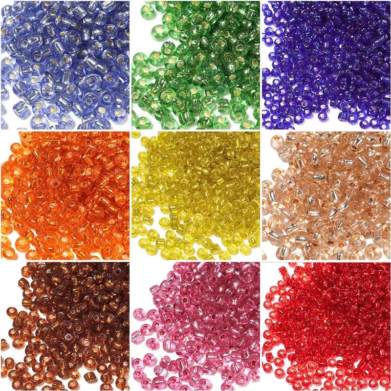 Glass Seed Beads Set – 2 mm / 3 mm / 4 mm Loose Spacer Beads for DIY Bracelets & Necklaces