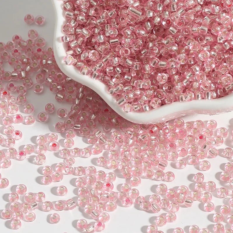 Glass Seed Beads Set – 2 mm / 3 mm / 4 mm Loose Spacer Beads for DIY Bracelets & Necklaces