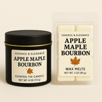 Hand - Poured Soy Candle – Apple Maple Bourbon Bakery Scent - FREE Mini Bubble Candle - VarietyVibe Shop