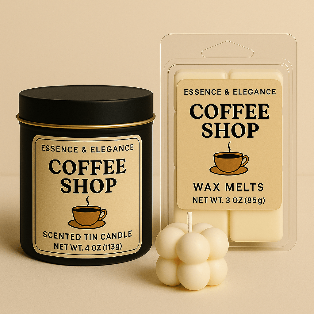 Hand - Poured Soy Candle – Coffee Shop Aroma Scent - FREE Mini Bubble Candle - VarietyVibe Shop