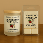 Hand - Poured Soy Candle – Cranberry Prosecco Fruity Scent - FREE Mini Bubble Candle - VarietyVibe Shop
