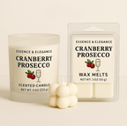 Hand - Poured Soy Candle – Cranberry Prosecco Fruity Scent - FREE Mini Bubble Candle - VarietyVibe Shop