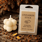 Hand - Poured Soy Wax Melt – Cinnamon Stick Bakery Scent - FREE Mini Bubble Candle - VarietyVibe Shop