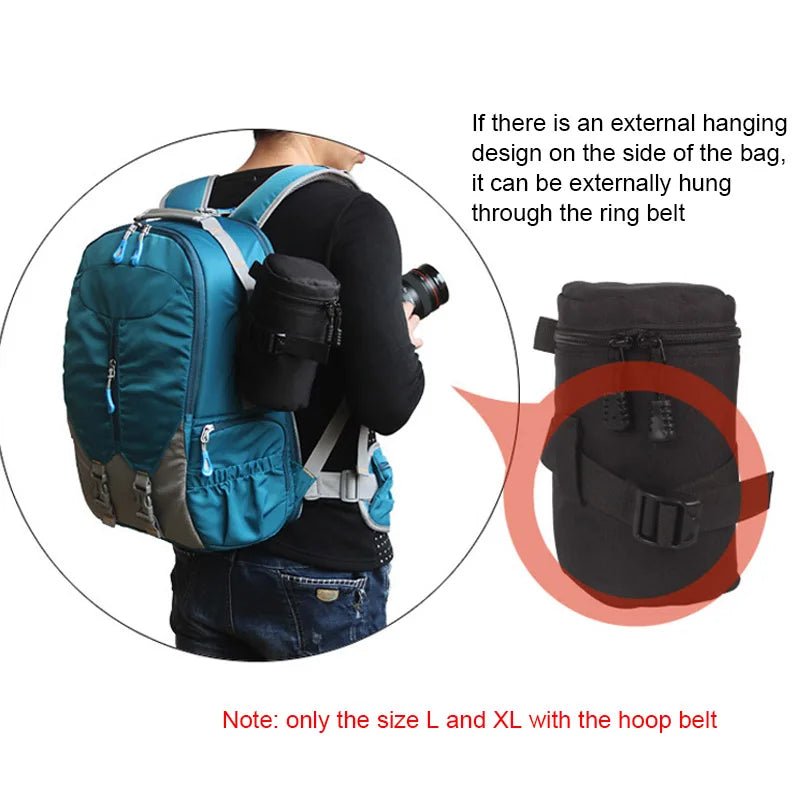 Luxury Coated Canvas Camera Lens Bag – Protective Insert for DSLR/Compact Systems