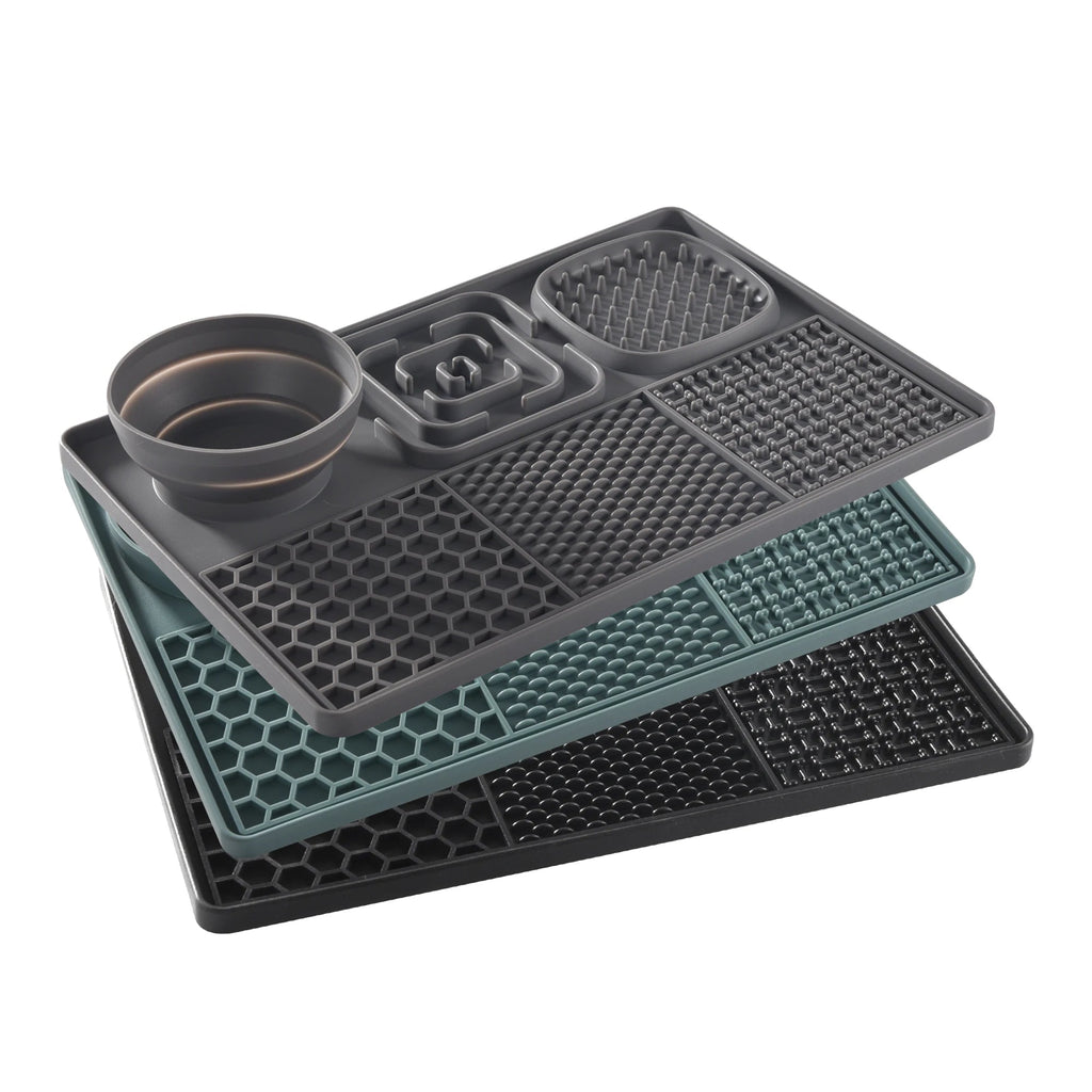 Silicone Dog Licking Pad – 3 - in - 1 Slow Feeder Mat with Suction Cups, BPA - Free - VarietyVibe Shop