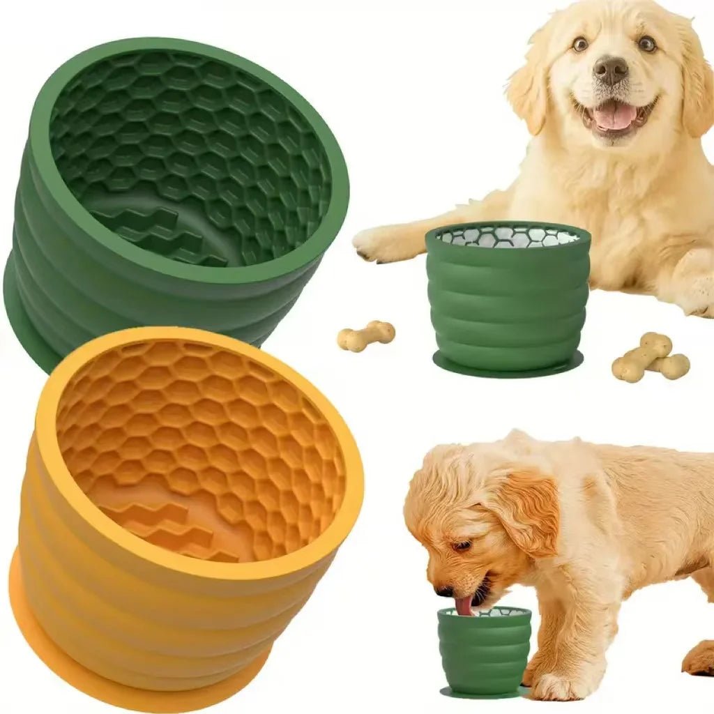 Silicone Slow Feeder Dog Bowl Cup – Anti - Slip Design for Small & Medium Dogs - VarietyVibe Shop