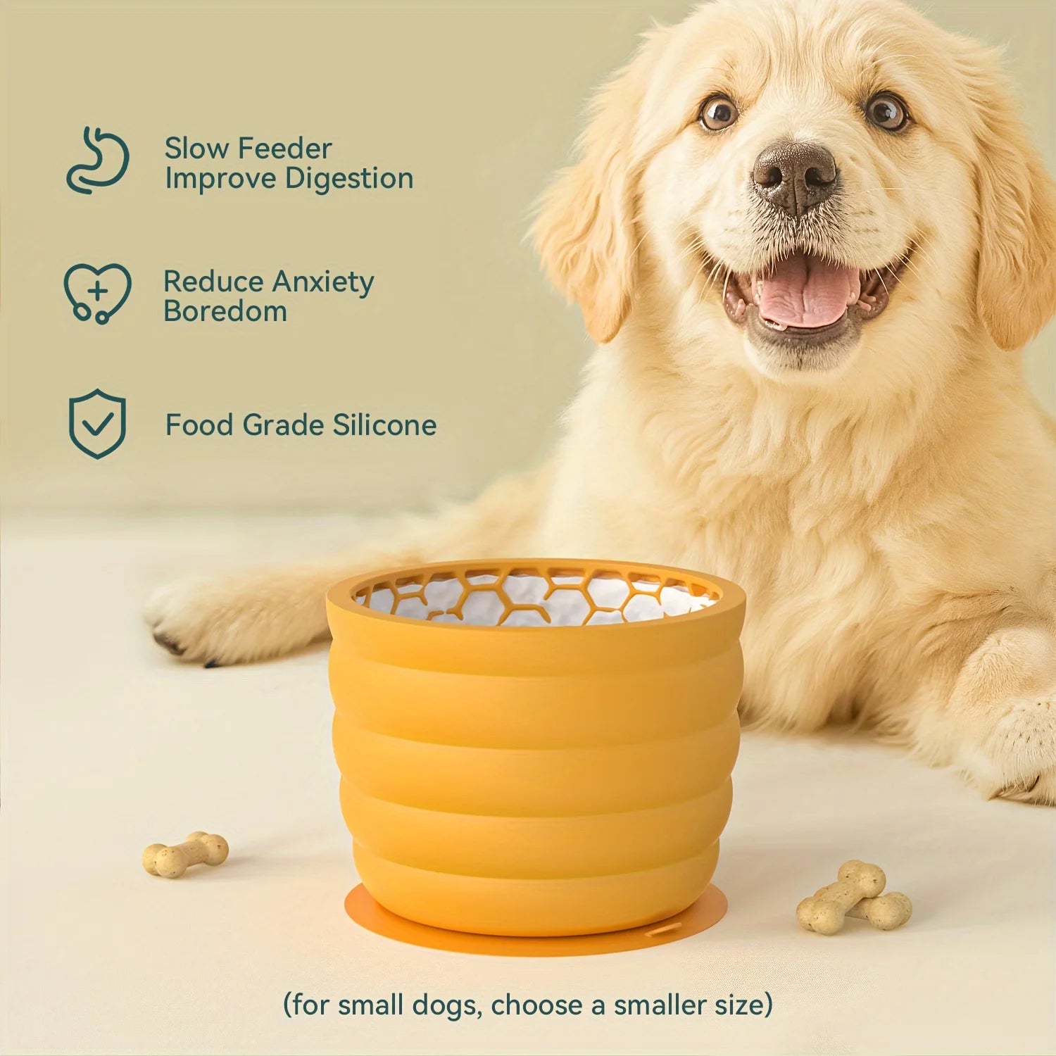 Silicone Slow Feeder Dog Bowl Cup – Anti - Slip Design for Small & Medium Dogs - VarietyVibe Shop