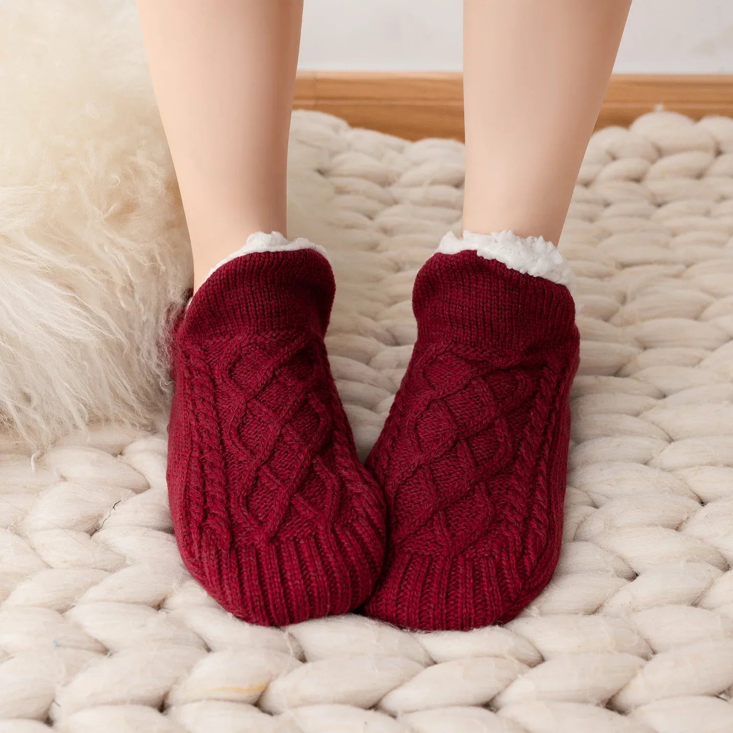 Warm Fleece Slipper Socks – Unisex - VarietyVibe Shop