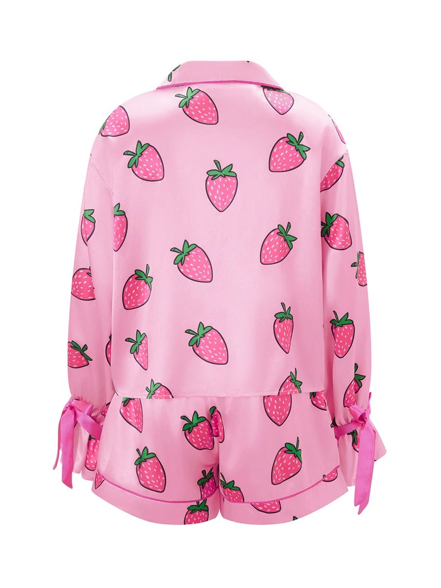 Women’s 2 - Piece Lounge Pajama Set – Long Sleeve Top & Shorts Sleepwear S–XL - VarietyVibe Shop