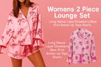 Women’s 2 - Piece Lounge Pajama Set – Long Sleeve Top & Shorts Sleepwear S–XL - VarietyVibe Shop